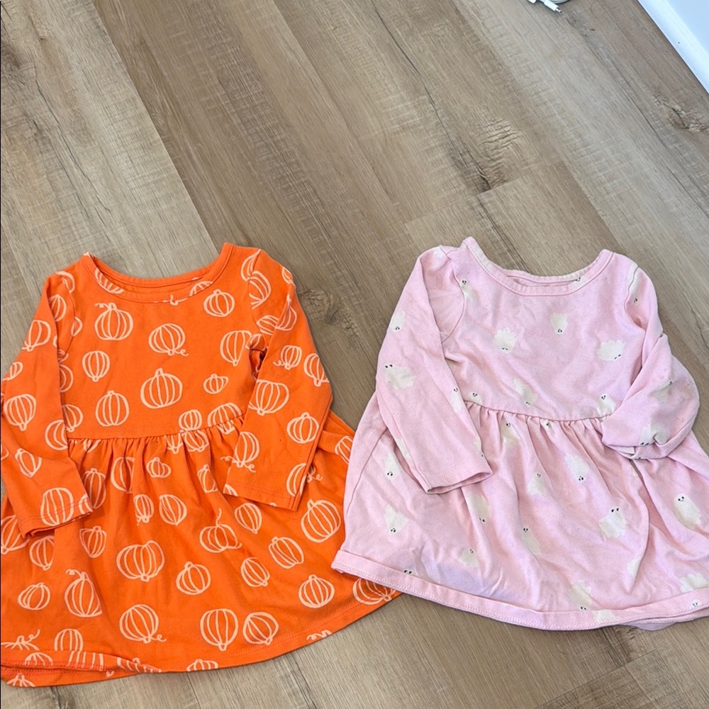 Cat & Jack Pumpkin and Ghost Dress Set